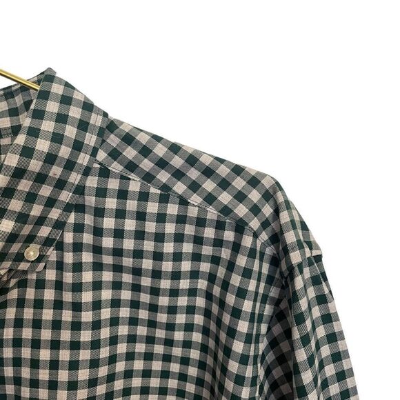 Vineyard Vines Classic Fit Tucker Cotton Green White Checked Button Down Shirt L - Picture 2 of 9